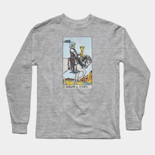 Knight of cups tarot card (distressed) Long Sleeve T-Shirt